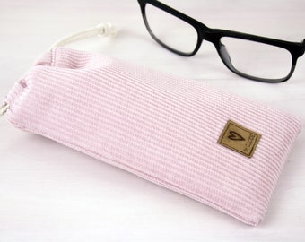 Etui à lunettes / Sac à lunettes / Rangement pour verres en velours côtelé