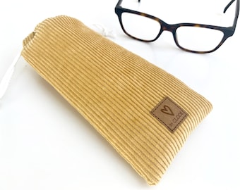 Glasses case / glasses bag / storage for glasses made of corduroy