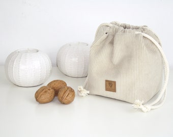 Project bag for smaller handicrafts / gift bag / rice bag / sock bag / utensil / knitting bag / rice bag / handicraft bag