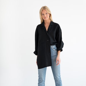 Black linen jacket women store
