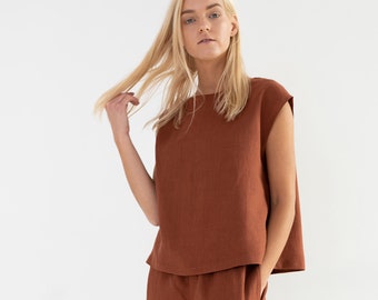 YARA Linen Top / Linen Blouse / Handmade Clothing For Women