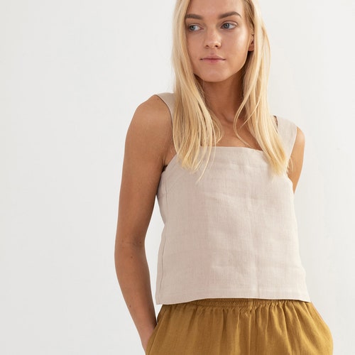 BEE Linen Top for Women / Linen Blouse / Handmade Linen - Etsy