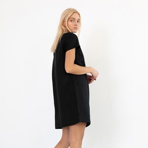 BEATRICE Linen Summer Dress for Women / Black Linen Dress