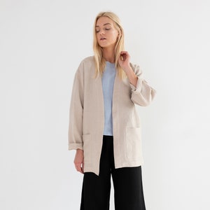 SELBY Linen Jacket for Women / Linen Blazer in Beige