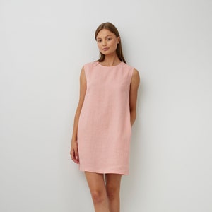Linen Sleeveless Dress AJA / Simple Summer Dress