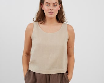 Linen Tank Top CALI / Ladies Linen Shirts