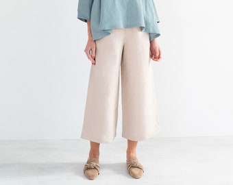 RILEY Wide Leg Pants / Linen Pants for Women / Linen Trousers