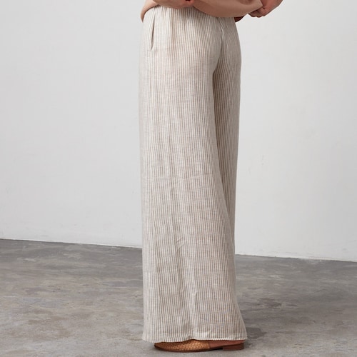 Flowing Pant - Linen Pants With Elastic Waist