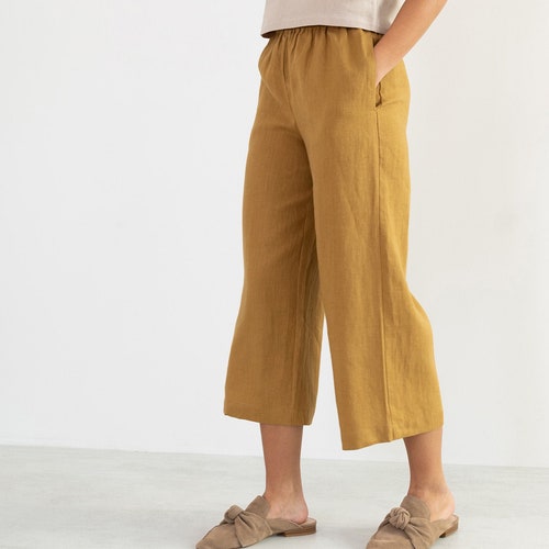 RILEY Wide Leg Pants / Linen Pants for Women / Linen Trousers - Etsy