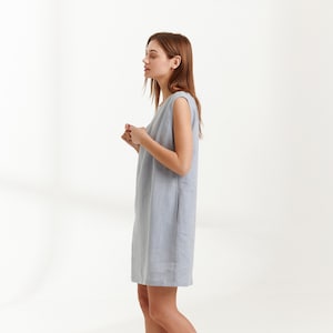 Ready to ship / AJA Linen Dress / Summer Sleeveless Linen Dress image 1