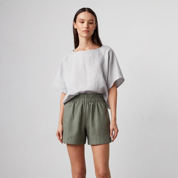 BEE Linen Top for Women / Linen Shirt / Handmade Linen Clothing
