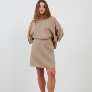 Linen Mini Skirt ROSIE / Women Linen A Line Skirt / Handmade Linen Skirt