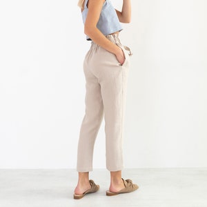 NOAH Linen Pants for Women / High Waisted Linen Trousers