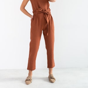 NOAH Linen Pants for Women / High Waisted Linen Trousers