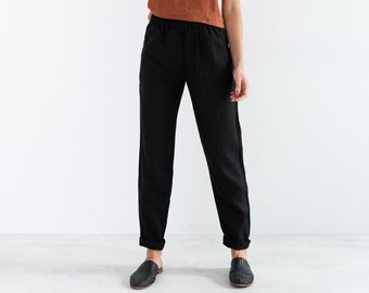 Ready to ship / BRINLEY Linen Pants for Women / High Waisted Trousers