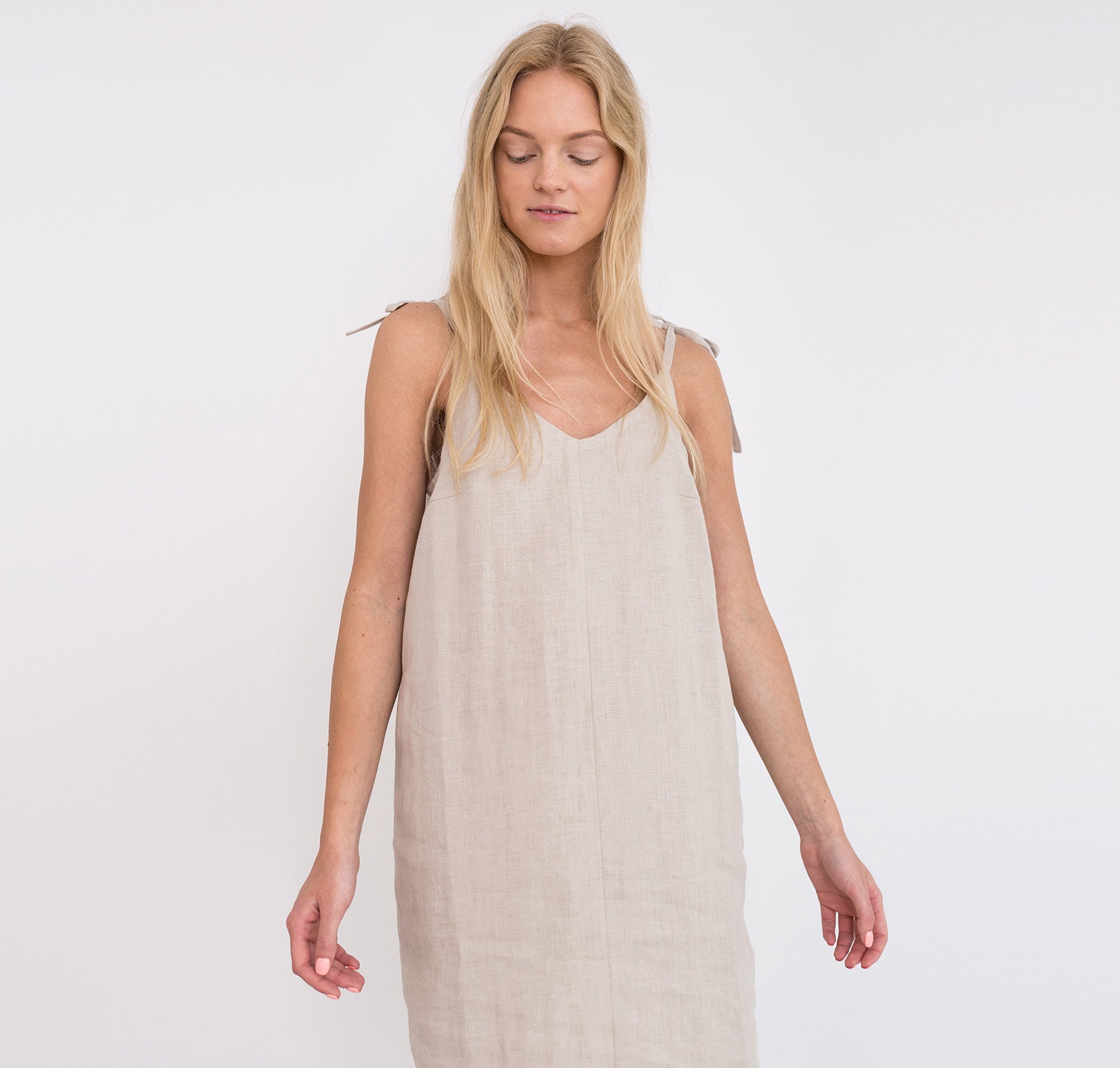 ARIA リネン スリップドレス / リネン サマードレス / レディース