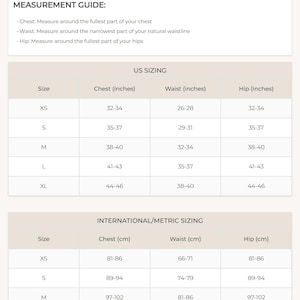 Men Size Chart Combined