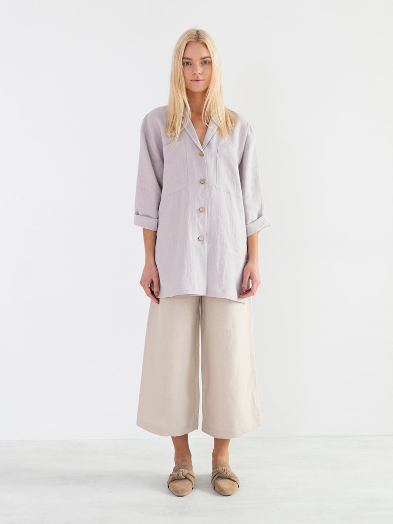 Ready to ship / ROSEMARY Linen Shirt / Oversized image 2