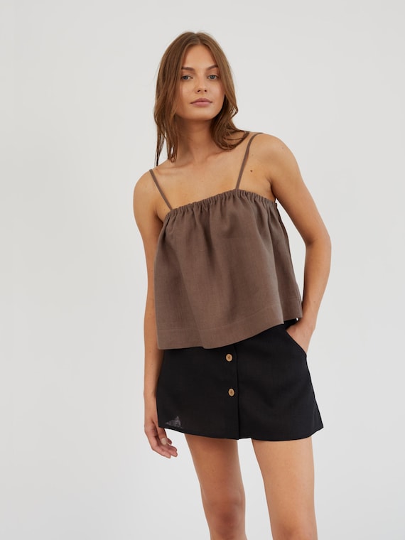 トップス LEINWANDE / Cable Knit Camisole Brown BROWN TIE BACK KNIT CAMI *BACK IN STOCK* – L'ABEYE