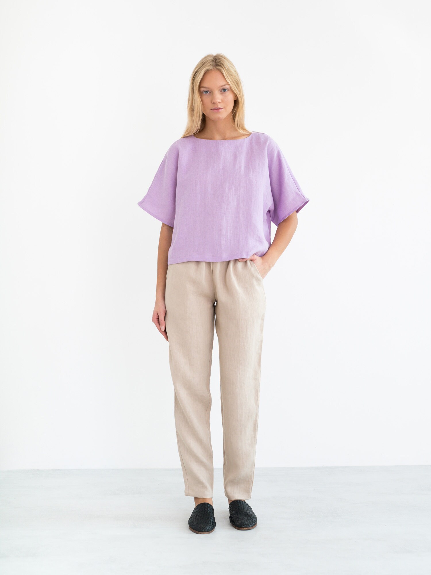 SP (Espe) LINEN /HUE BLOUSE NO SLEEVE
