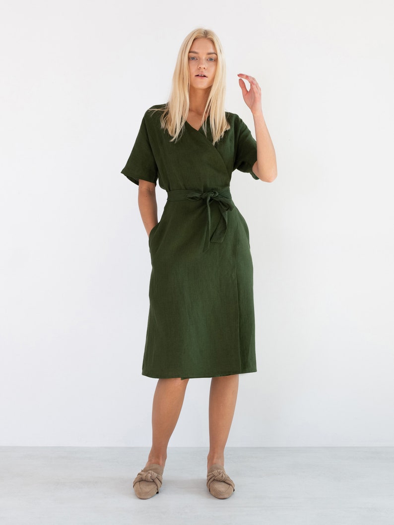 kimono linen dress