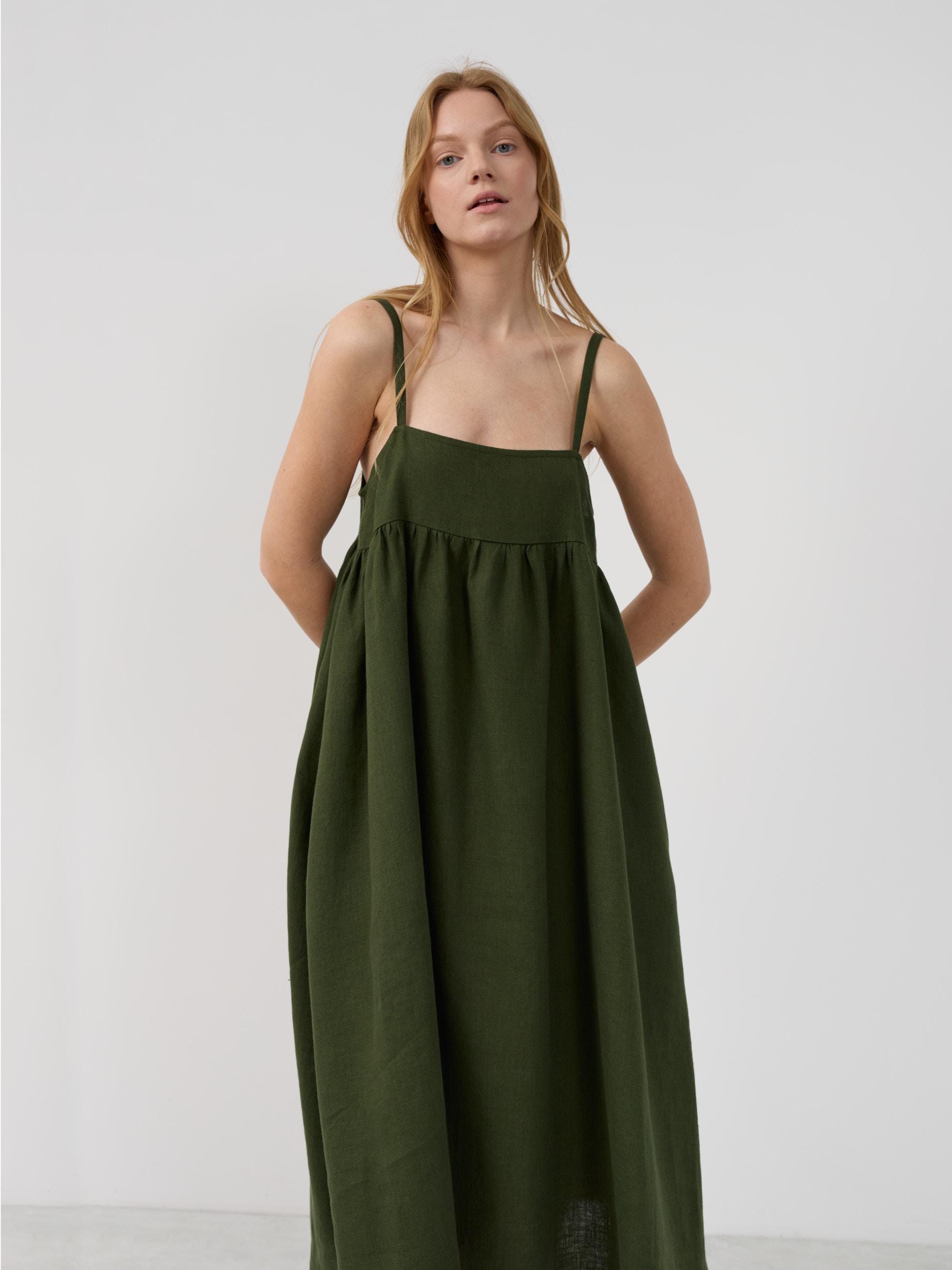 HADLEY Linen Strap Sundress / Elegant Summer Dress