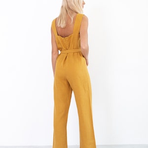 DAKOTA Linen Jumpsuit for Women / Linen Overalls / Linen Romper image 5