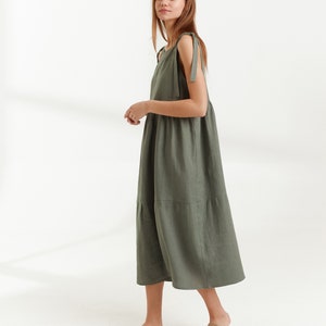 Prêt-à-partir / Robe en lin BERRY / Robe longue d'été image 3