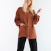SELBY Linen Jacket for Women / Linen Blazer in Rust / Linen Kimono