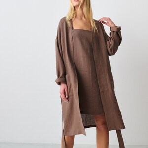 Manteau en lin NORA / Vêtements en lin faits main pour femme image 3