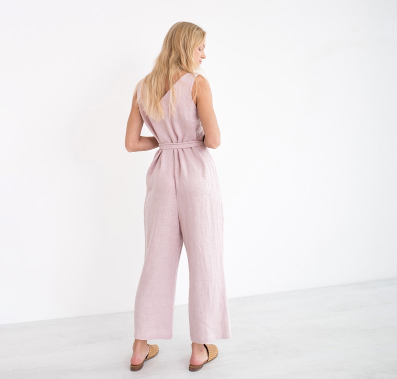 linen jumpsuit sleeveless