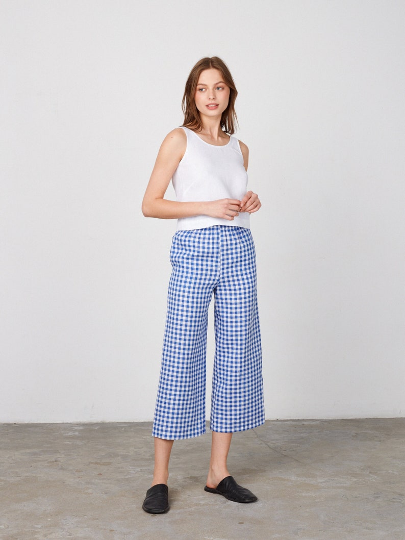 RILEY Linen Pants for Women / Wide Leg Linen Trousers image 1