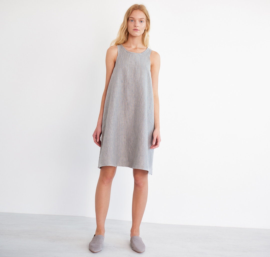 linen bow dress Linen Maxi Summer Bow Dress FLORA – Old Linen Mill main image 0