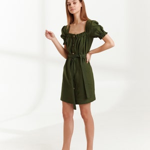 Ready to ship / JULY Button Down Linen Dress / Clothing for Women image 5