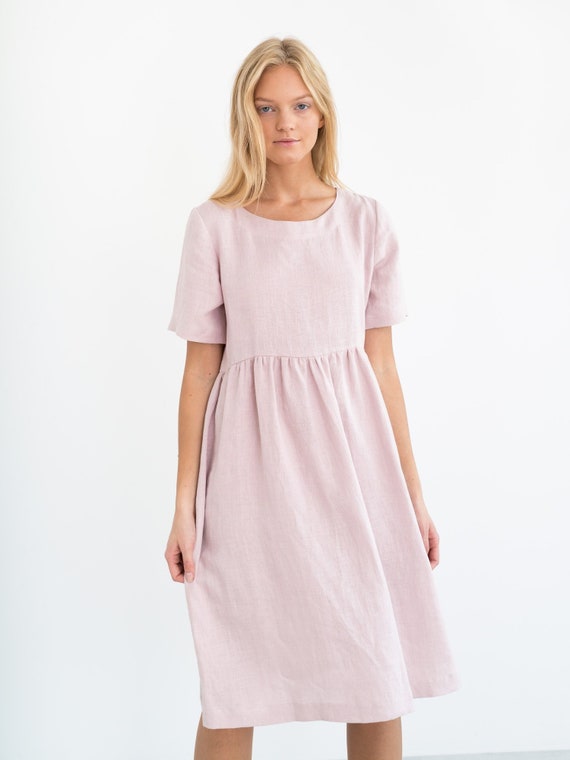 midi linen dresses for women