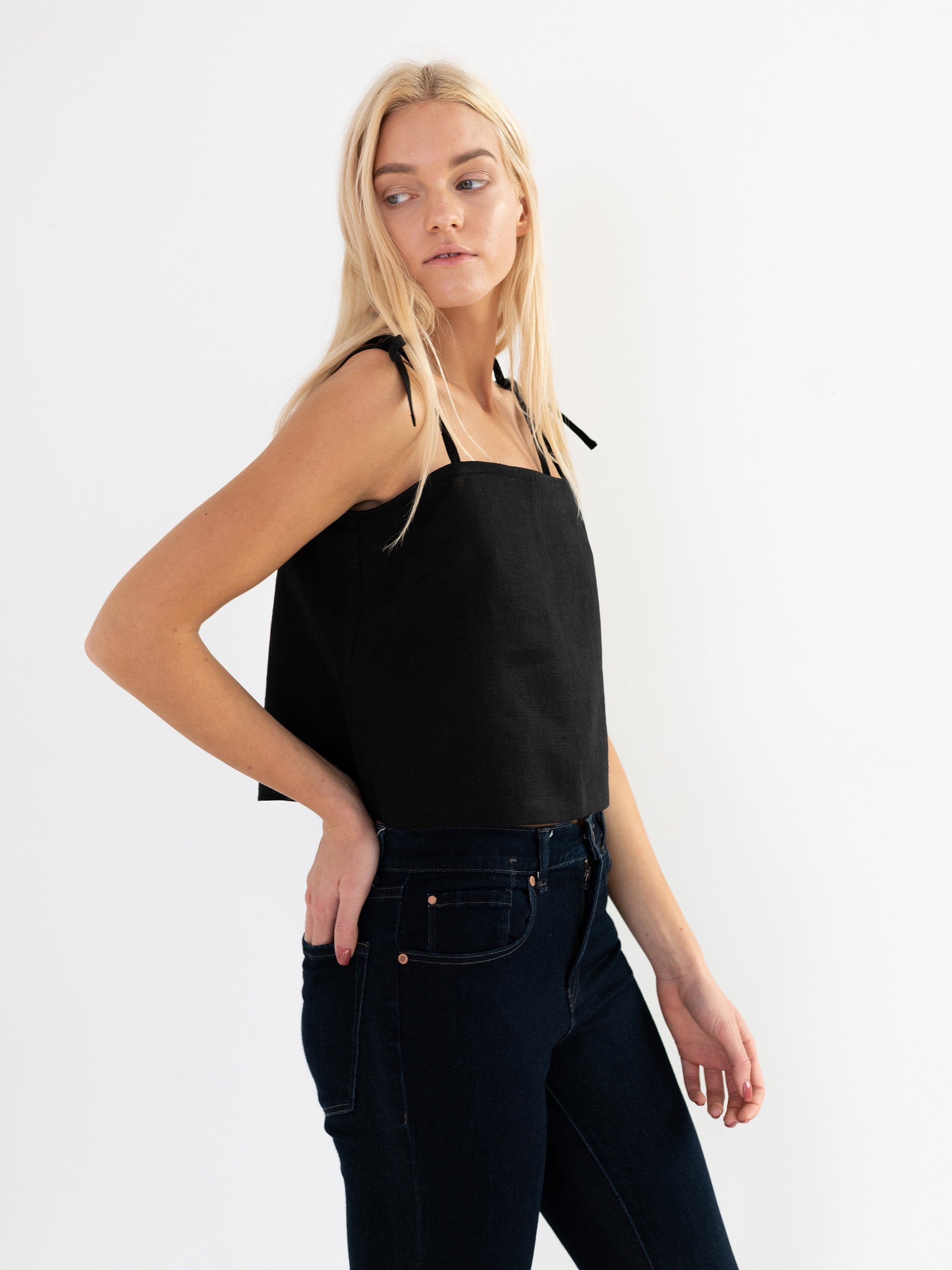 トップス yo biotop Sheer linen tanktop e BIOTOP | BIOTOP - ビオトープ -