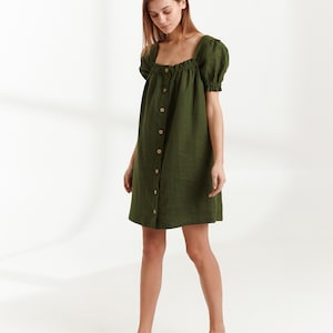 Ready to ship / JULY Button Down Linen Dress / Clothing for Women image 4