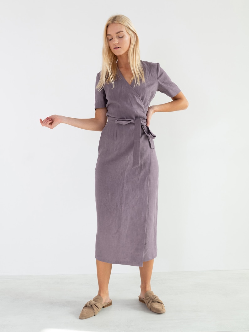 Bella Long Linen Dress
