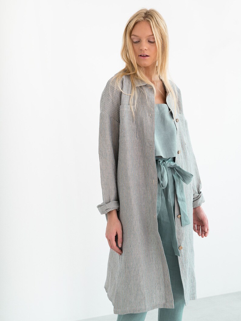 summer linen shirt dress
