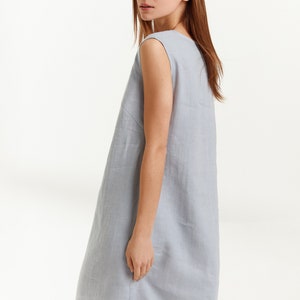 Ready to ship / AJA Linen Dress / Summer Sleeveless Linen Dress image 6