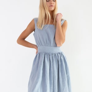 MAY Linen Dress / Open Back Dress image 4