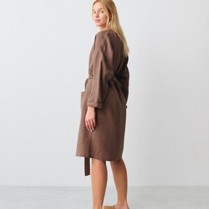 Manteau en lin NORA / Vêtements en lin faits main pour femme image 5