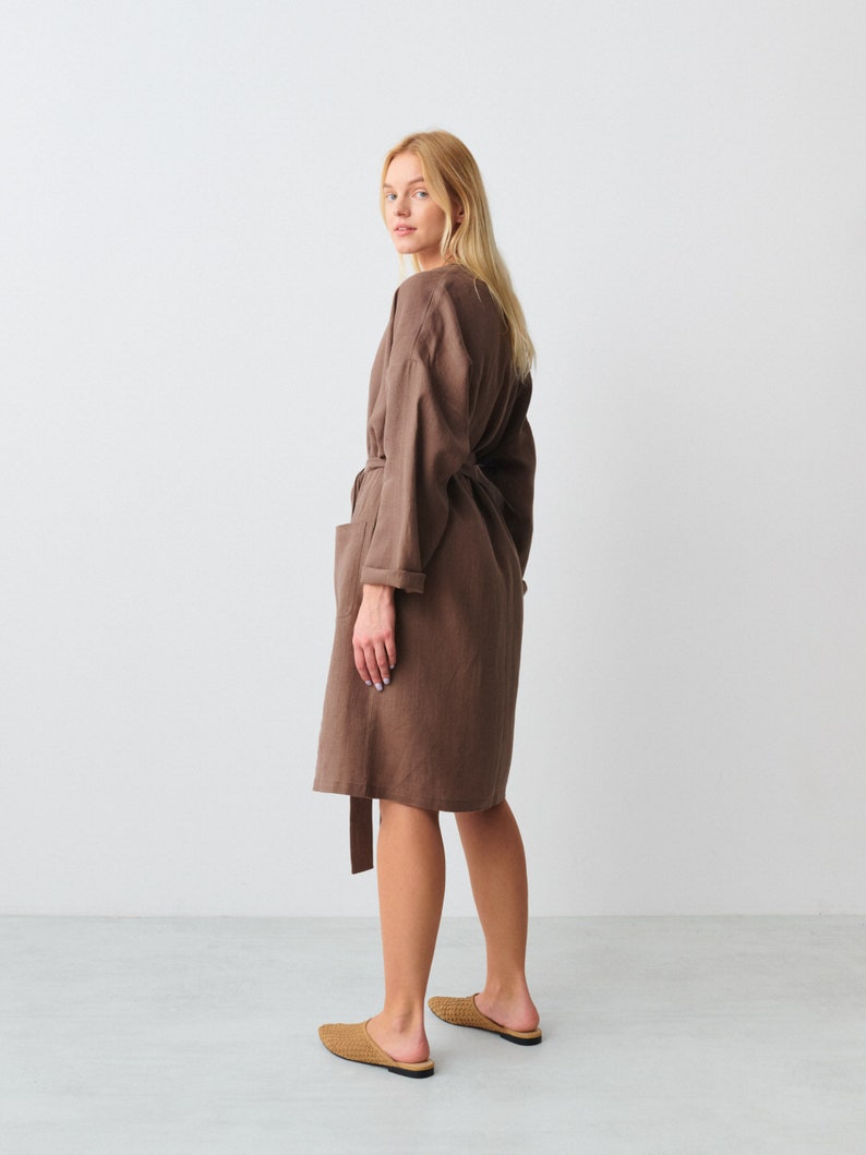 Manteau en lin NORA / Vêtements en lin faits main pour femme image 5