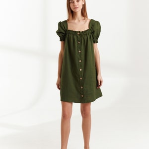 Ready to ship / JULY Button Down Linen Dress / Clothing for Women image 3