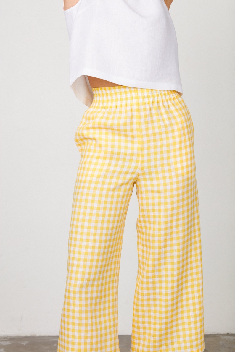 RILEY Linen Pants for Women / Wide Leg Linen Trousers / Loose Linen Pants