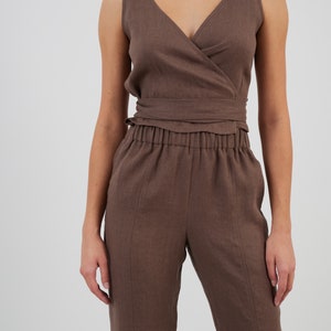 Linen High Waist Pants OLIVER / Tapered Trousers / Ready to ship image 5