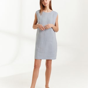 Ready to ship / AJA Linen Dress / Summer Sleeveless Linen Dress image 5