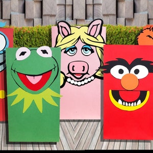 Puppets theme Favor Bags | Free Shipping |Treat Bags | Muppets Theme Birthday Favor Bags