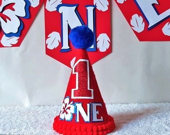 Hawaiian theme 1st Birthday Hat