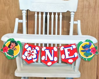 Hawaiian Theme First Birthday Banner/Highchair Banner